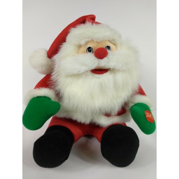 Santa Claus with Jingle Bells Music Plush Decor 10" - Picture 1 of 9